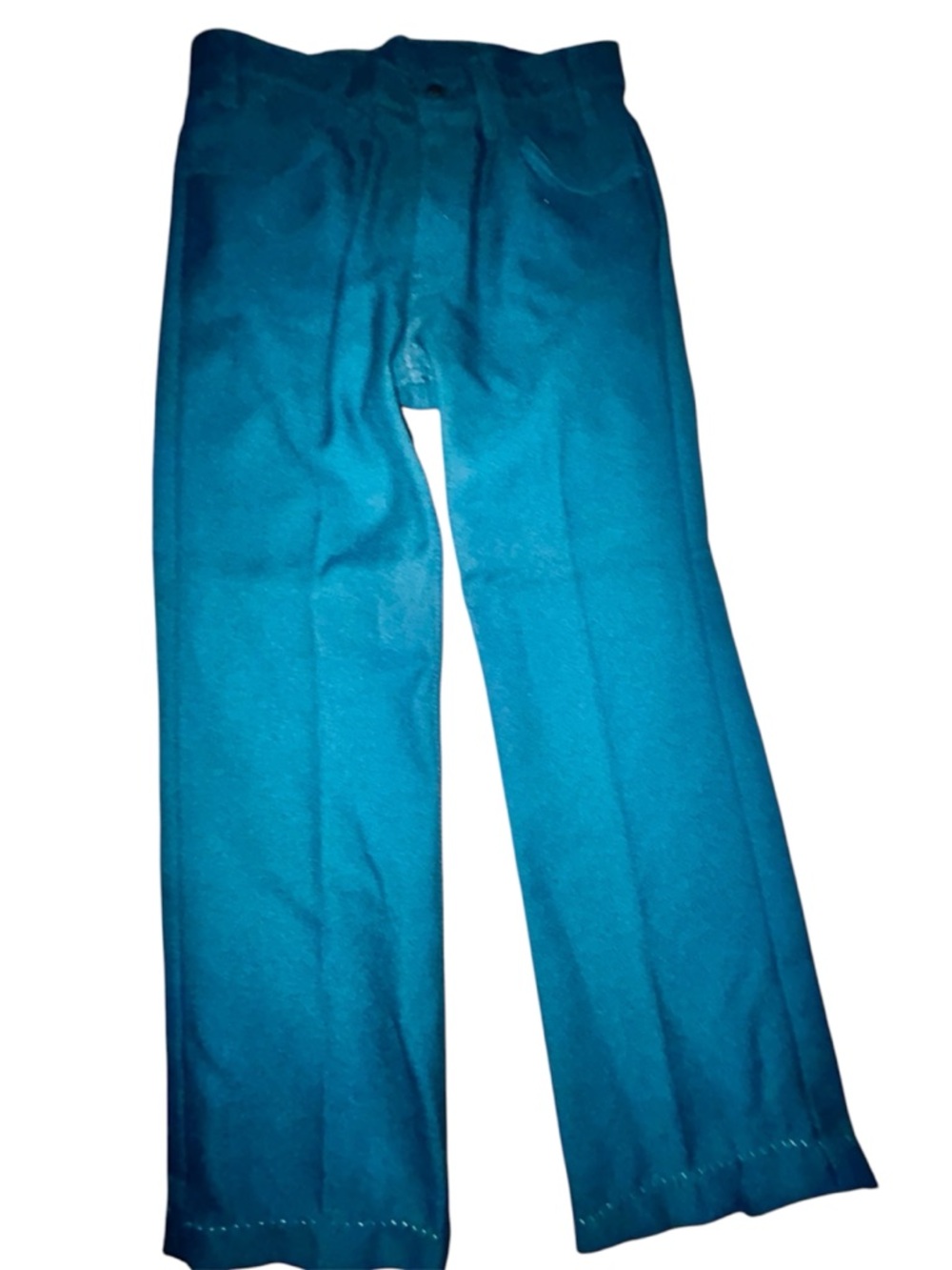 VTG rare 70s 80s Levi’s Sta-Prest Pants Teal Blue Polyester Made in USA W33 L31